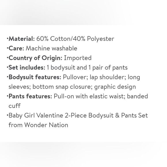 Nwt Valentine's Day Girl's Outfit - Picture 6 of 7